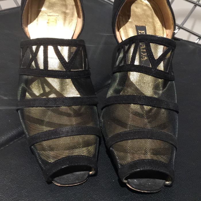 ESCADA Black Shoes Size 6 1/2 B Made In Italy [Photo 7]