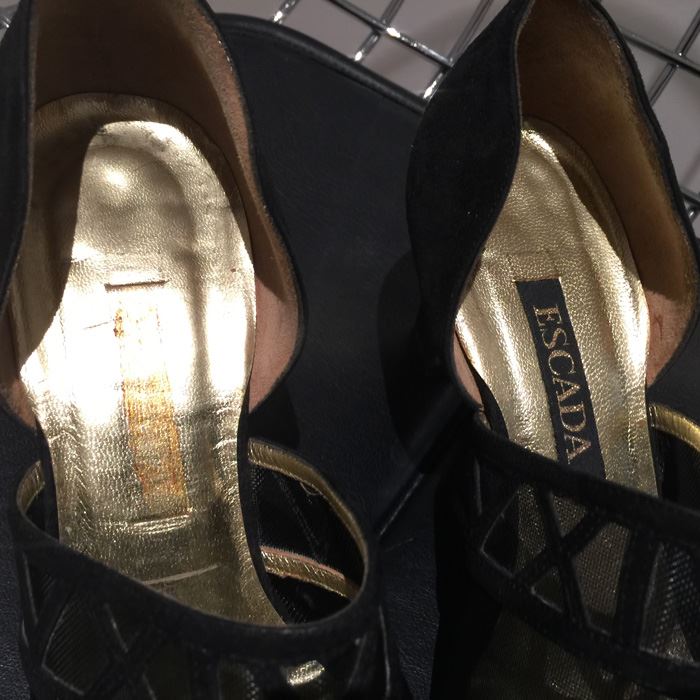 ESCADA Black Shoes Size 6 1/2 B Made In Italy [Photo 10]