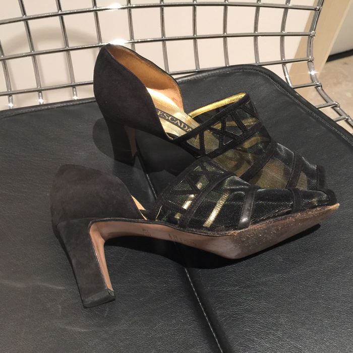 ESCADA Black Shoes Size 6 1/2 B Made In Italy [Photo 3]