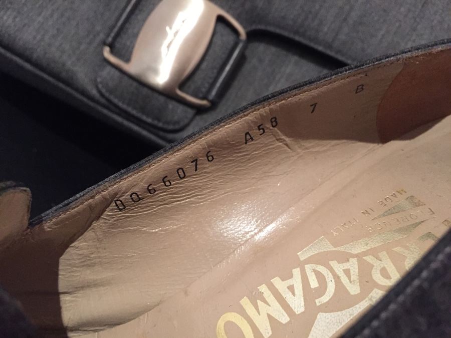 Salvatore Farragamo Shoes Size 7B With Matching Handbag [Photo 3]