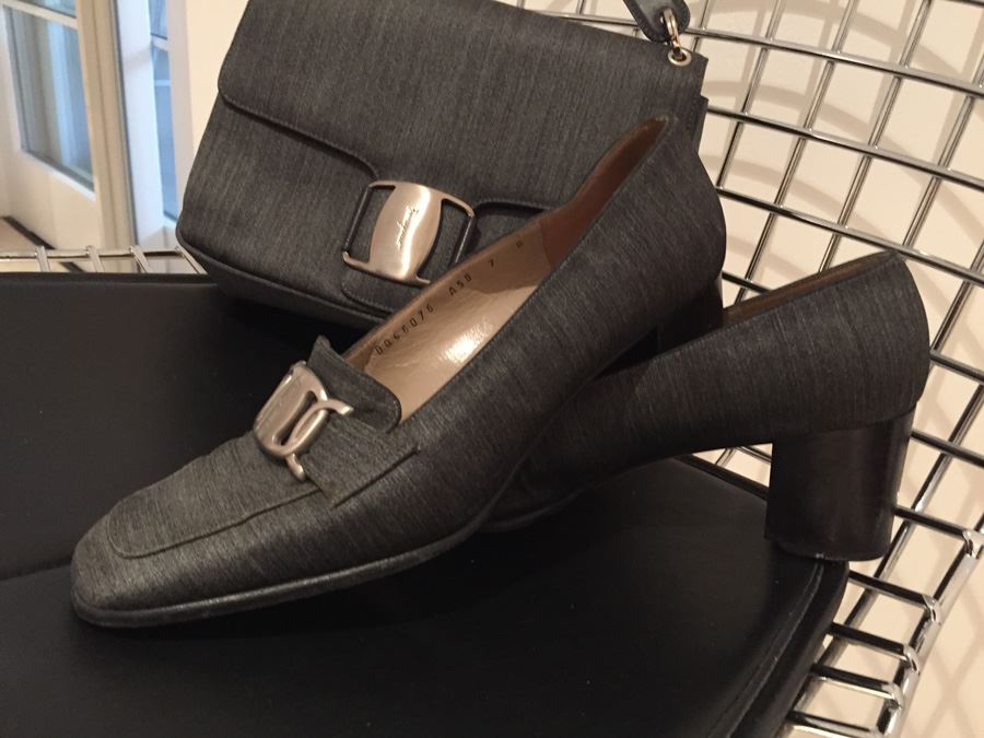 Salvatore Farragamo Shoes Size 7B With Matching Handbag [Photo 2]