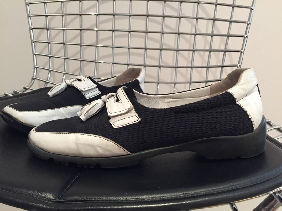 Black And White Golf Shoes Walter Genuin Size 38