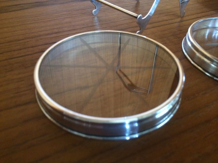 Sterling Silver & Glass Coaster Set [Photo 2]