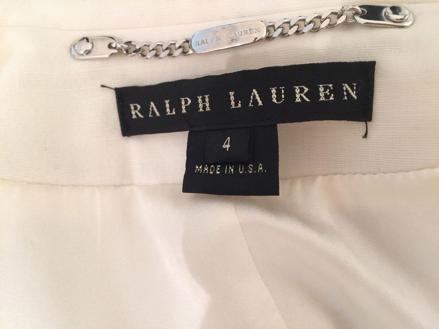 Ralph Lauren Black Label White Button Up Collar Shirt Size 4 [Photo 2]