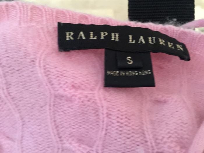 Ralph Lauren Pink Sweater 100% Cashmere Black Label Size S