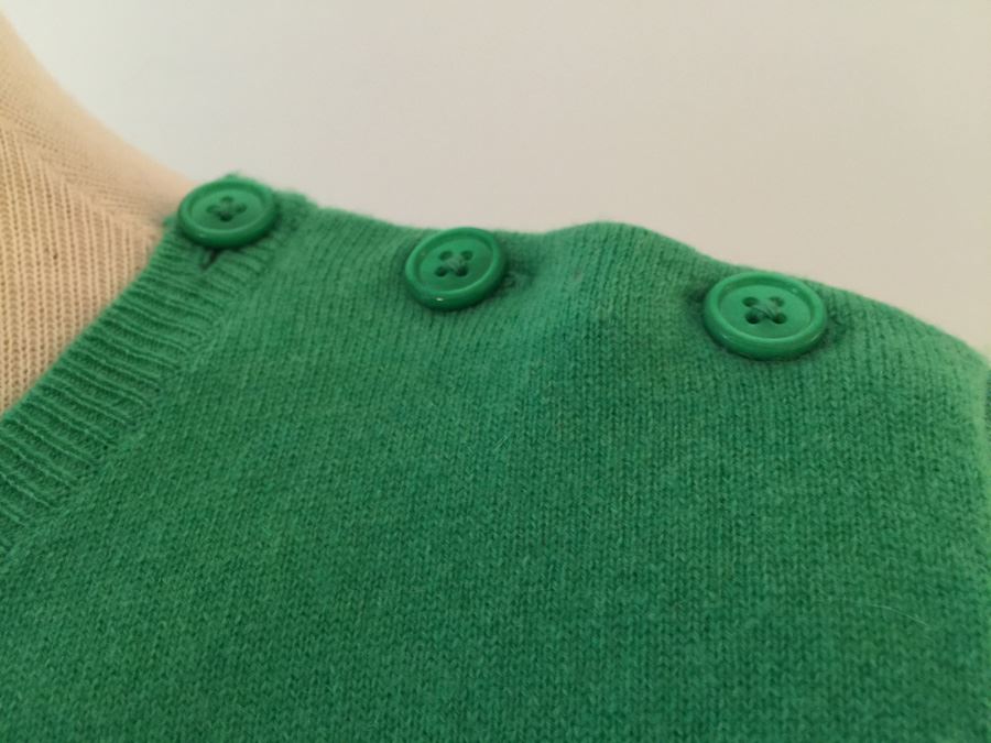 Green Ralph Lauren 100% Cashmere Sweater Black Label Size S [Photo 2]