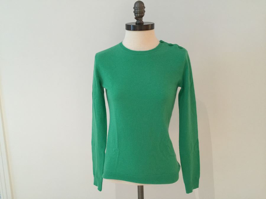Green Ralph Lauren 100% Cashmere Sweater Black Label Size S [Photo 1]