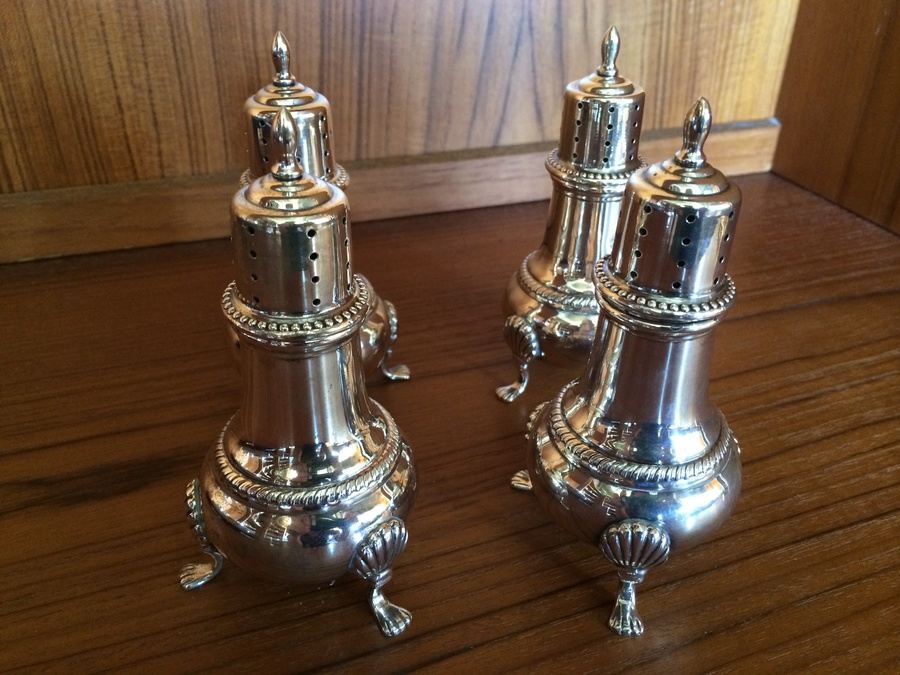 Sterling Silver Salt Shakers in Excellent Condition [Photo 1]