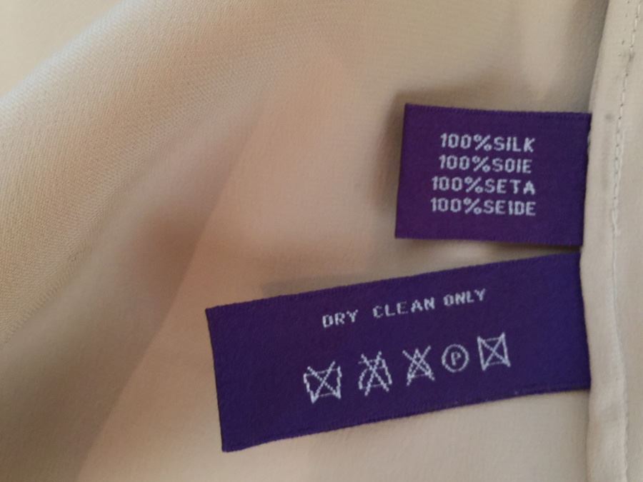 Ralph Lauren 100% Silk Button Up Shirt Size 2 [Photo 5]