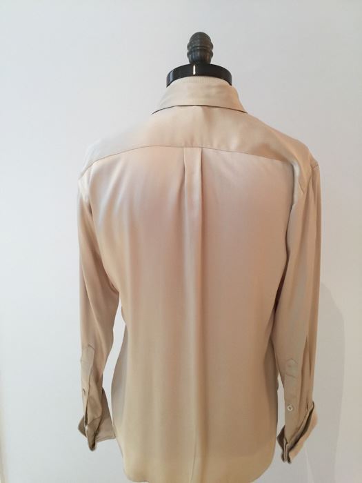 Ralph Lauren 100% Silk Button Up Shirt Size 2 [Photo 2]