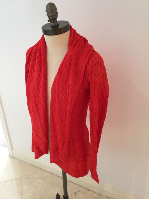 Red Ralph Lauren 100% Silk Sweater Black Label Size S [Photo 2]
