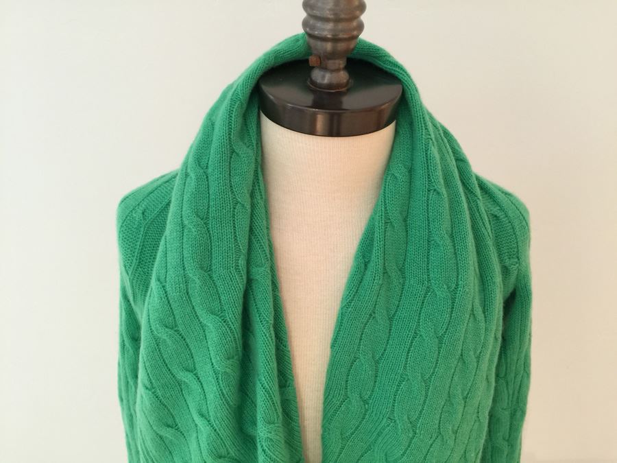 Green Ralph Lauren Black Label 100% Cashmere Sweater Size S [Photo 4]