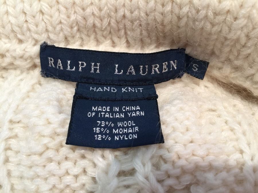 Ralph Lauren Hand Knit Italian Yarn Jacket Size S [Photo 3]