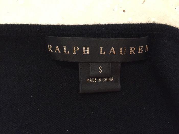 Ralph Lauren 100% Cashmere Sweater Black Label Size S [Photo 3]