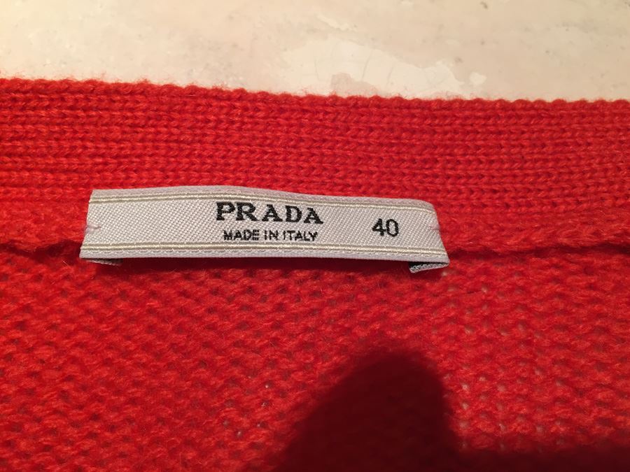 PRADA Red Sweater Size 40 [Photo 3]