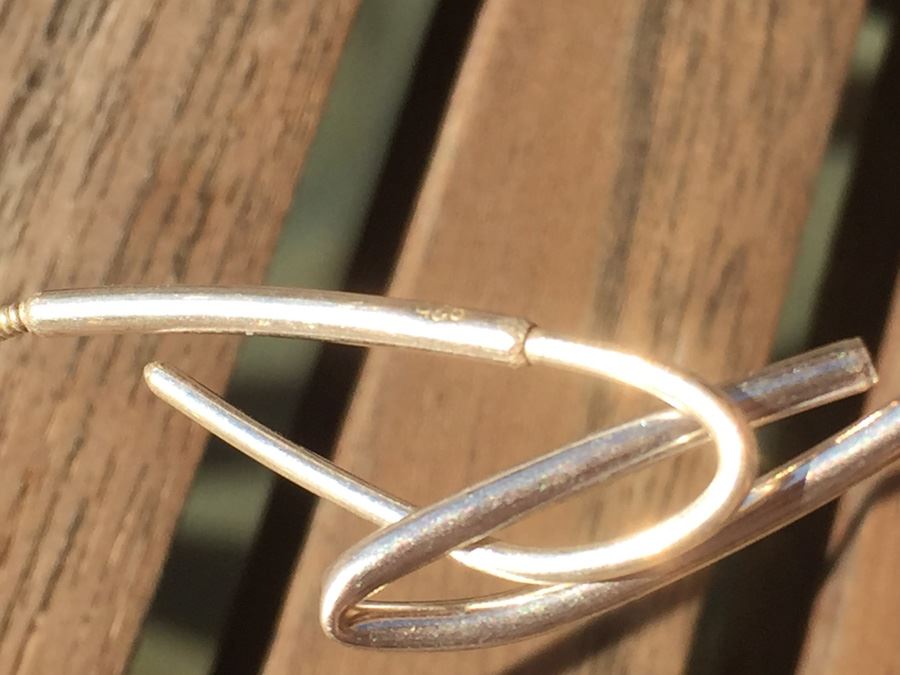 Modernist Enamel Pendant With Sterling Silver Chain Wt. 33.8g [Photo 9]