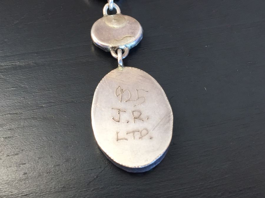 Sterling Silver Turquoise Earrings Signed J. R. LTD. Santa Fe, NM Wt:11g [Photo 3]