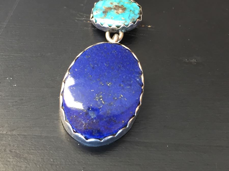 Sterling Silver Turquoise Earrings Signed J. R. LTD. Santa Fe, NM Wt:11g [Photo 5]