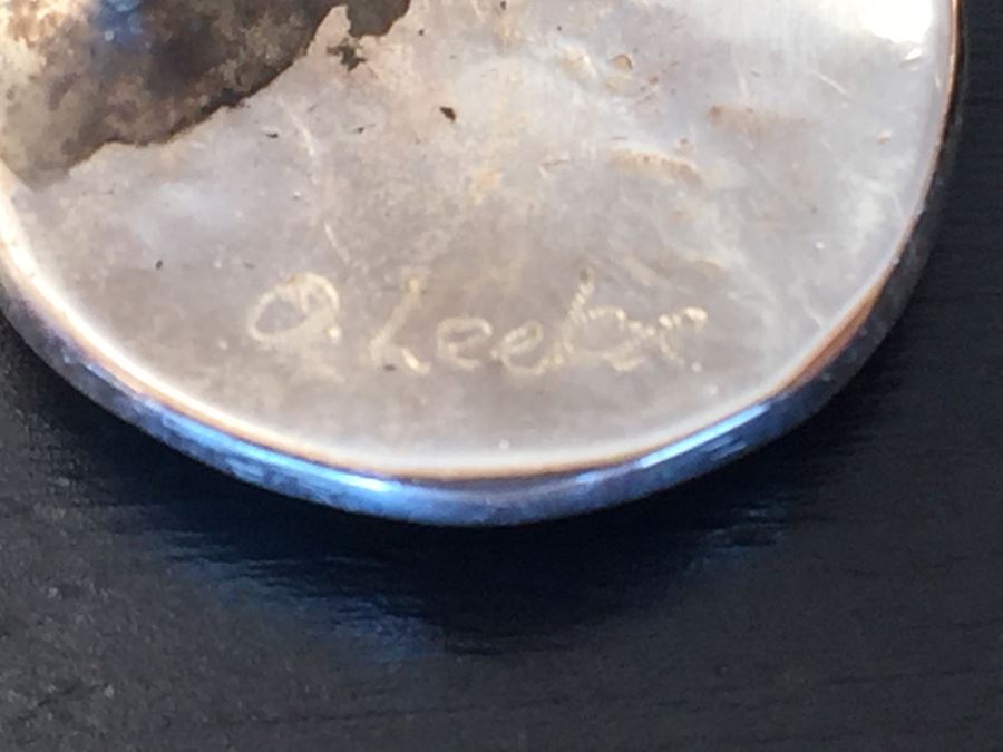 Artist Signed Enamel Earrings Wt:3.5g [Photo 7]