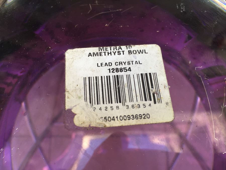 Purple Metra 10' Amethyst Waterford Lead Crystal Bowl [Photo 11]