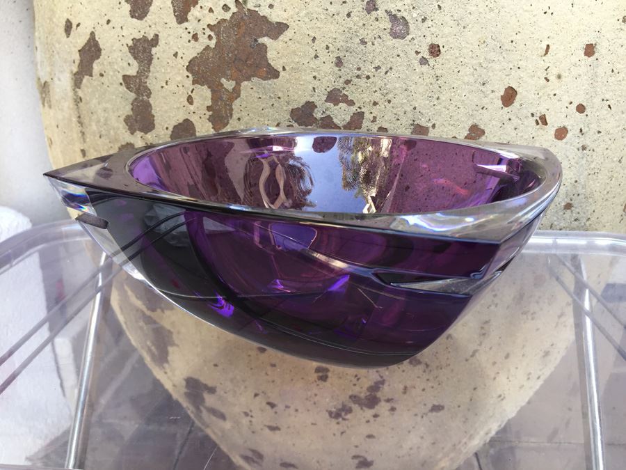 Purple Metra 10' Amethyst Waterford Lead Crystal Bowl [Photo 6]