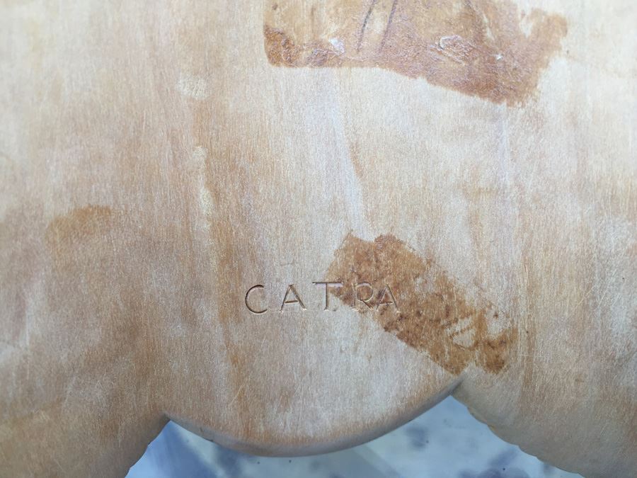 Pair Of Finely Hand Carved Asian Faces Heads With Stands Signed CATRA [Photo 18]