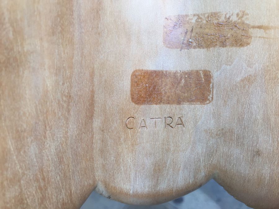 Pair Of Finely Hand Carved Asian Faces Heads With Stands Signed CATRA [Photo 10]