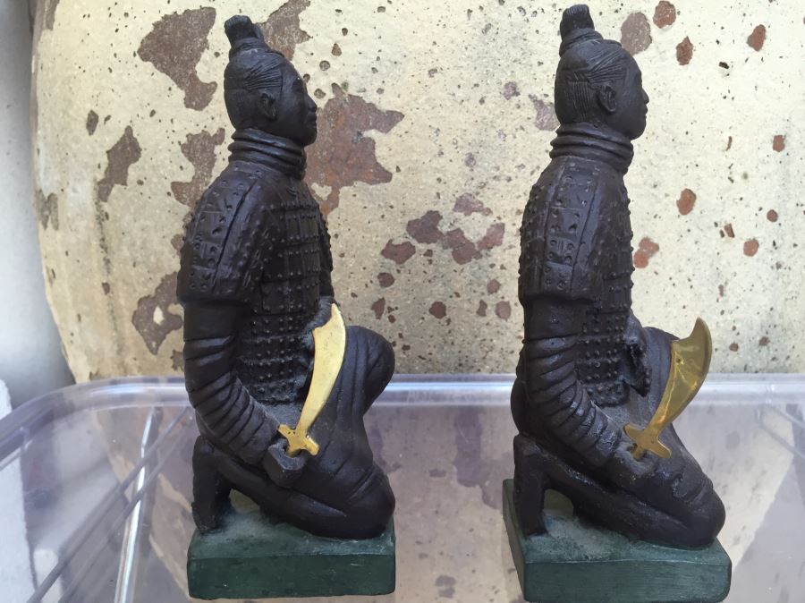 Pair Of Bronzed Asian Bookends [Photo 3]