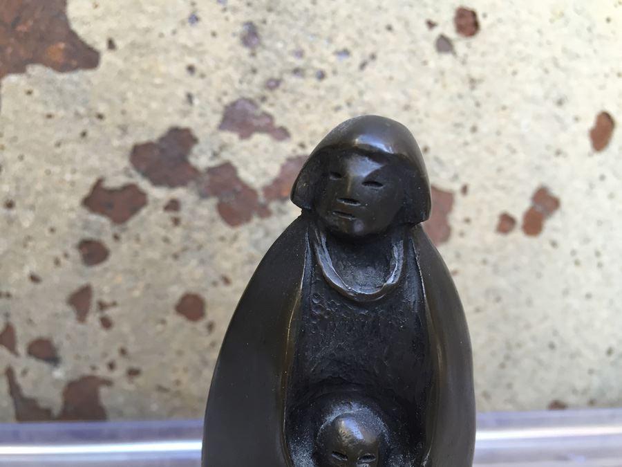 Allan Houser (1914-1994) Bronze Of Mother And Child 3/30 Chiricahua Apache Sculptor Santa Fe 1970 [Photo 4]