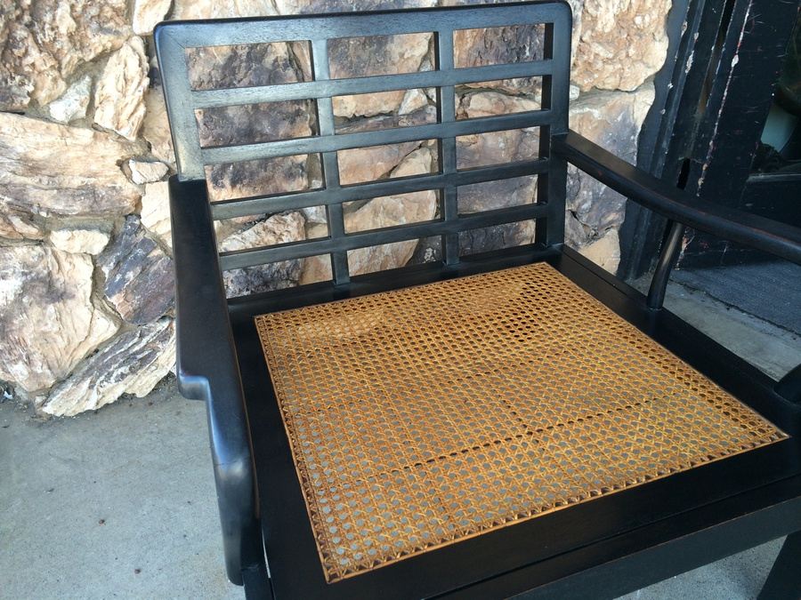 Teak Chair with Cane Seat - Asian Influenced - Possibly Henredon [Photo 2]