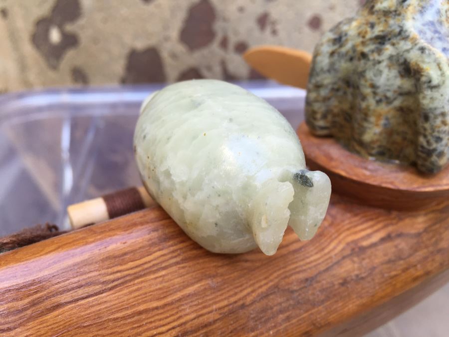 Charlie Komakhuk Nome AK 1991 Eskimo Kayak Sculpture [Photo 17]