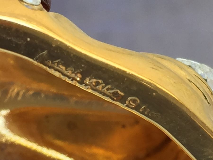 Judith Leiber Elephant Form Hinged Miniature Gold Tone Finish [Photo 11]