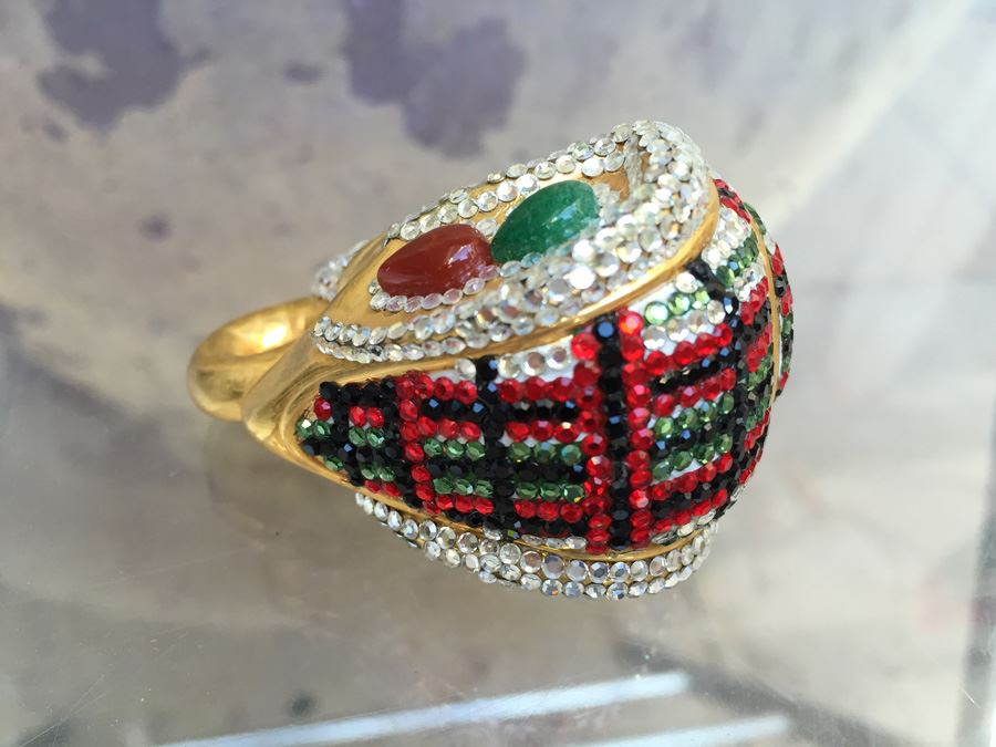 Judith Leiber Elephant Form Hinged Miniature Gold Tone Finish [Photo 8]