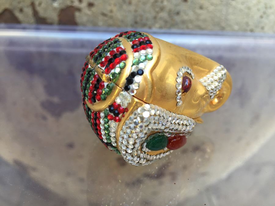 Judith Leiber Elephant Form Hinged Miniature Gold Tone Finish [Photo 5]