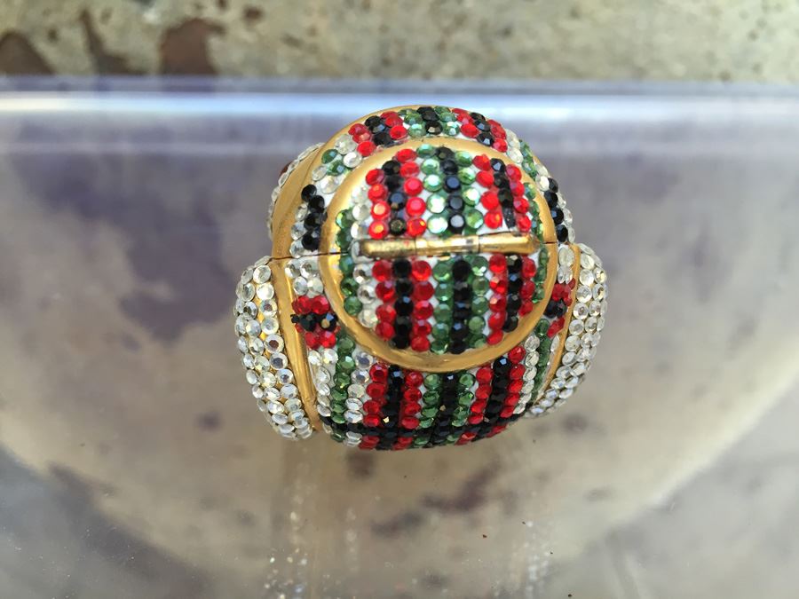 Judith Leiber Elephant Form Hinged Miniature Gold Tone Finish [Photo 3]