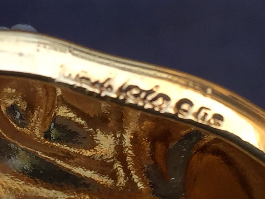 Judith Leiber Elephant Form Hinged Miniature Gold Tone Finish [Photo 14]