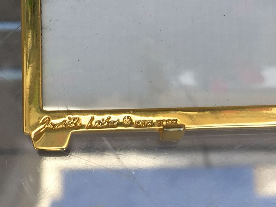 Judith Leiber Gold Tone Hinged Portable Picture Frame [Photo 6]