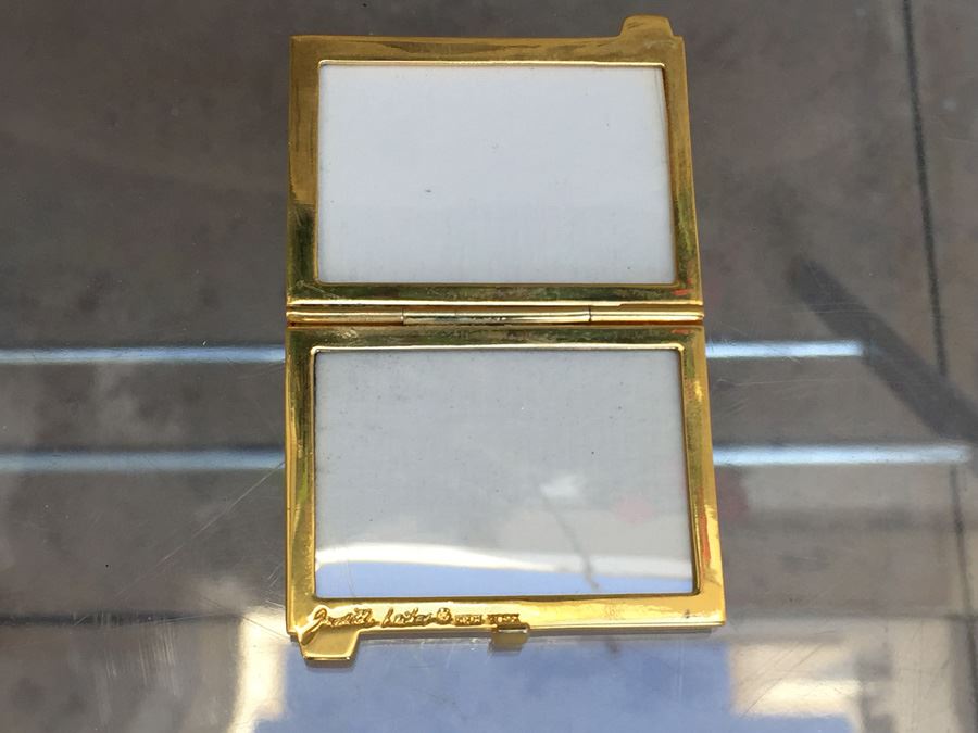 Judith Leiber Gold Tone Hinged Portable Picture Frame [Photo 3]