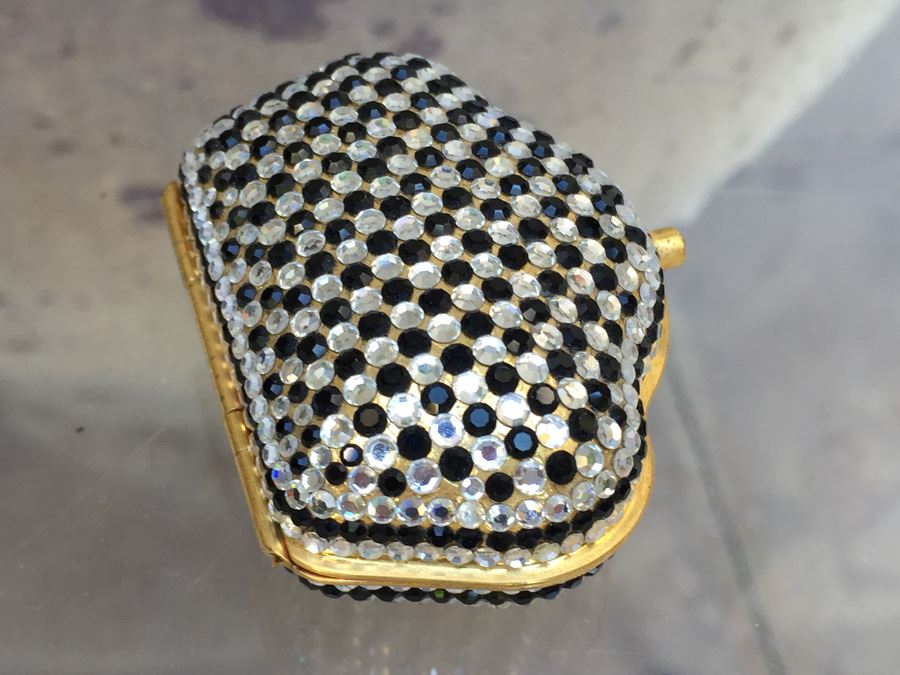 Judith Leiber Gold Tone Hinged Purse Miniature [Photo 2]