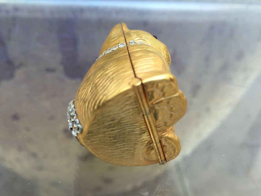 Judith Leiber Gold Tone Hinged Cat Form Miniature [Photo 6]