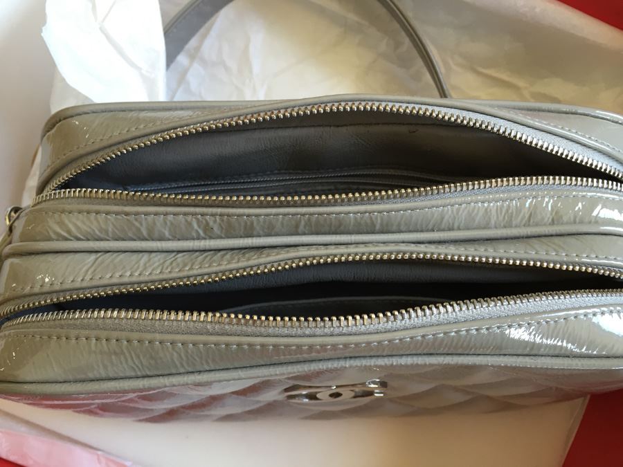 Chanel Gray Quilted Handbag With Slight Markings On Face As Shown In Photos [Photo 8]