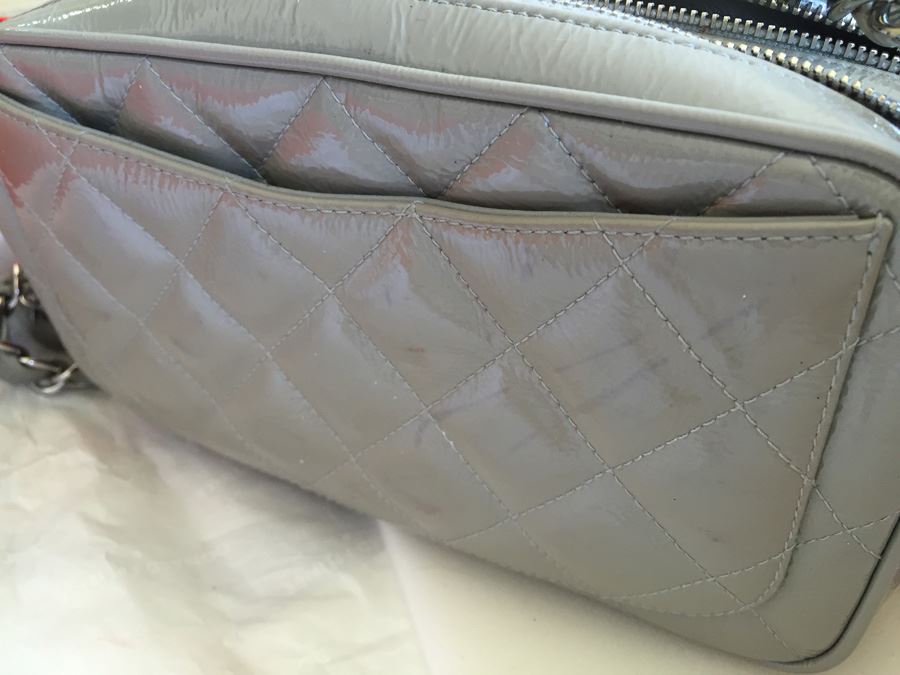 Chanel Gray Quilted Handbag With Slight Markings On Face As Shown In Photos [Photo 14]