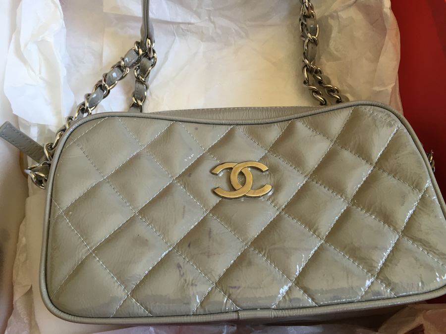 Chanel Gray Quilted Handbag With Slight Markings On Face As Shown In Photos [Photo 11]