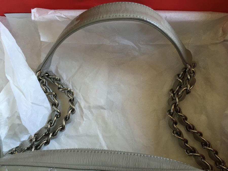 Chanel Gray Quilted Handbag With Slight Markings On Face As Shown In Photos [Photo 6]