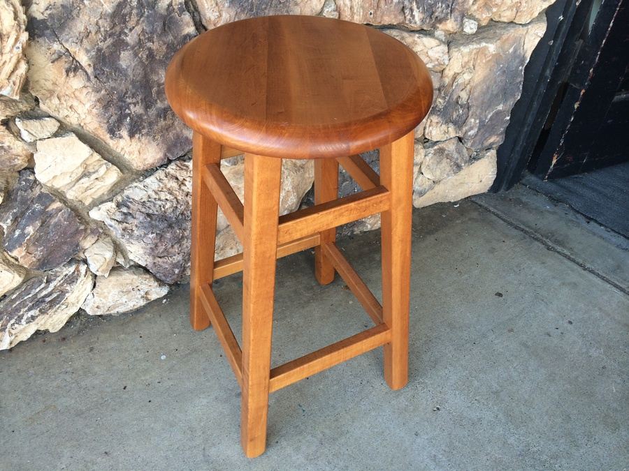 Solid Wood Swiveling Barstool [Photo 2]