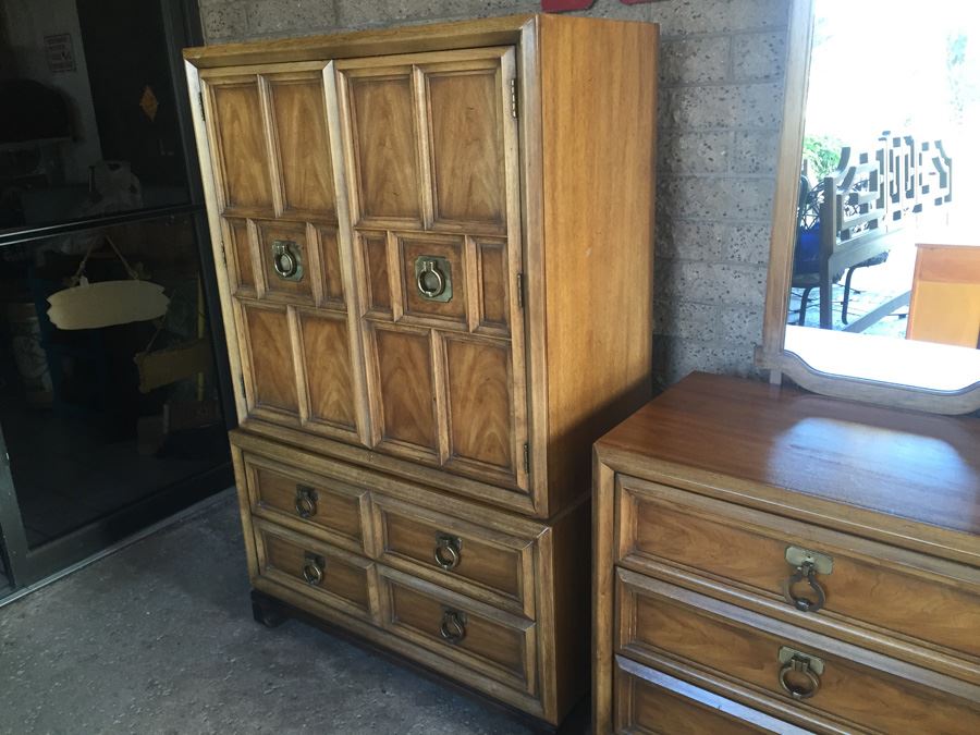 Thomasville Mid-Century 4-Piece Bedroom Set Hollywood Regency Chinoiserie [Photo 13]