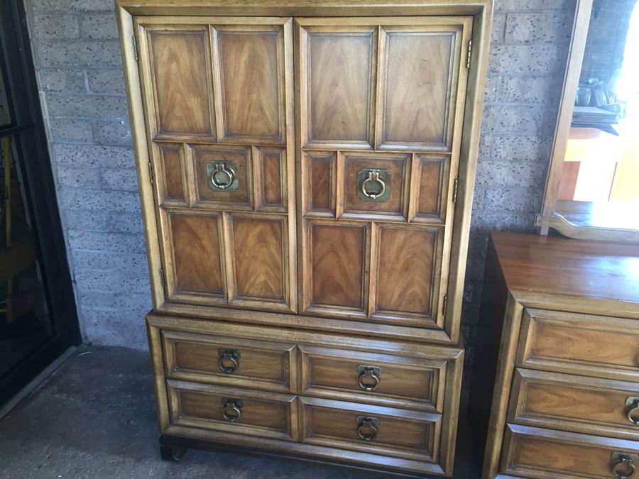 Thomasville Mid-Century 4-Piece Bedroom Set Hollywood Regency Chinoiserie [Photo 6]