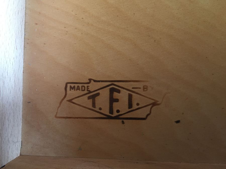 Vintage Mid 50's Solid Wood Desk By T.F.I. (Thomasville Furniture Industries) [Photo 14]