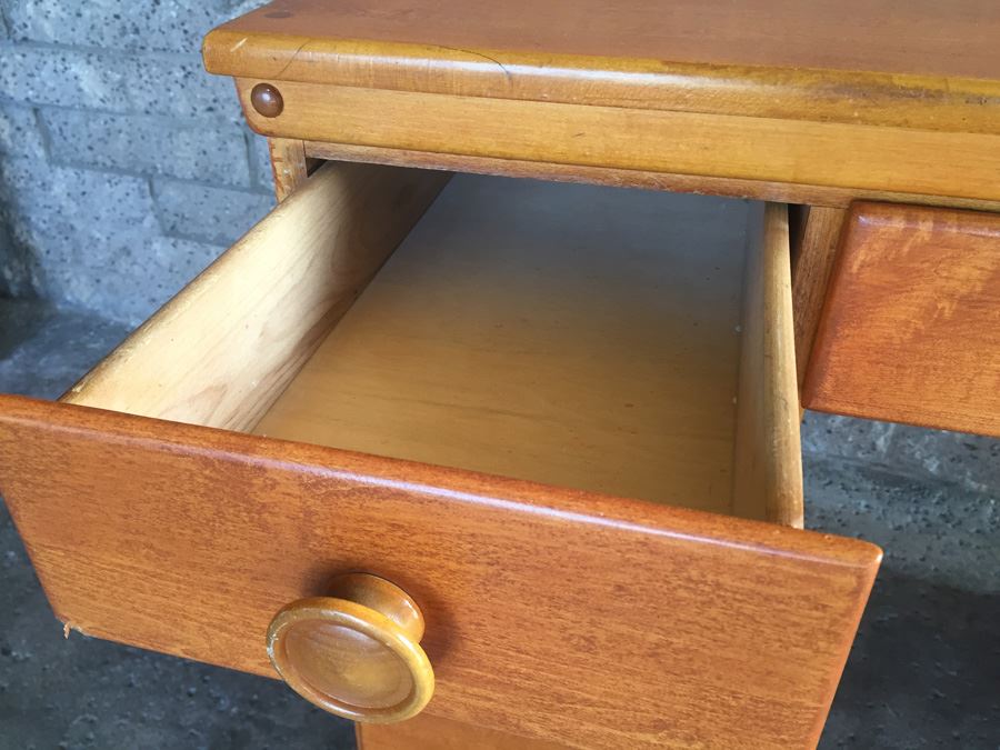 Vintage Mid 50's Solid Wood Desk By T.F.I. (Thomasville Furniture Industries) [Photo 12]