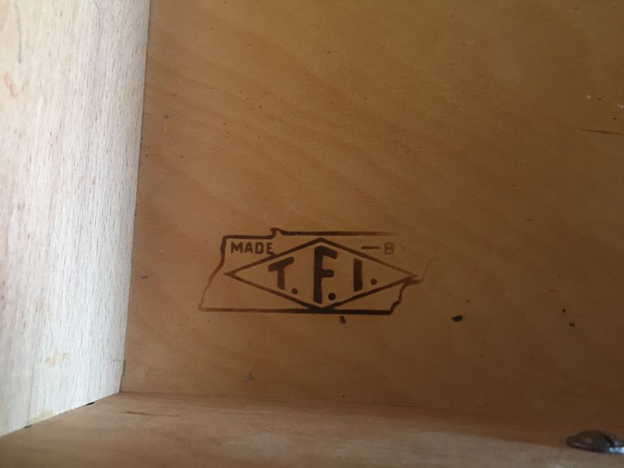 Vintage Mid 50's Solid Wood Desk By T.F.I. (Thomasville Furniture Industries) [Photo 13]